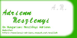 adrienn meszlenyi business card